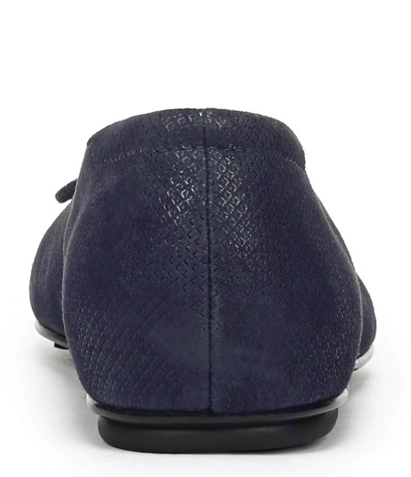 Naturalizer Ashlyn Snake Embossed Suede Bow Ballet Flats