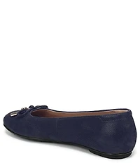 Naturalizer Ashlyn Snake Embossed Suede Bow Ballet Flats