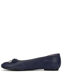 Naturalizer Ashlyn Snake Embossed Suede Bow Ballet Flats