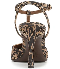 Naturalizer Astrid Cheetah Print Suede T-Strap Dress Pumps