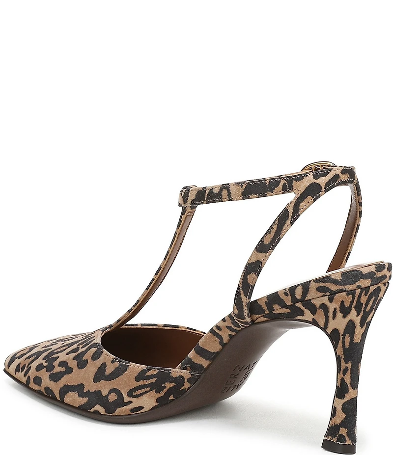 Naturalizer Astrid Cheetah Print Suede T-Strap Dress Pumps