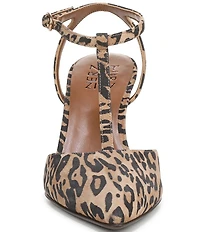 Naturalizer Astrid Cheetah Print Suede T-Strap Dress Pumps