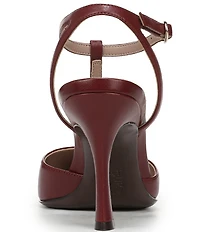 Naturalizer Astrid Leather Pointed Toe T-Strap Dress Pumps