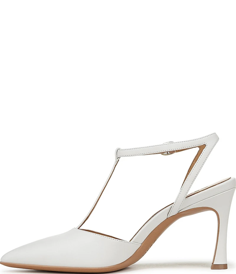 Naturalizer Astrid Leather Pointed Toe T-Strap Dress Pumps