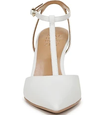 Naturalizer Astrid Leather Pointed Toe T-Strap Dress Pumps