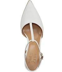 Naturalizer Astrid Leather Pointed Toe T-Strap Dress Pumps