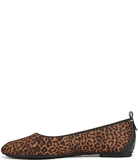 Naturalizer Ava Leopard Print Calf Hair Round Toe Ballet Flats