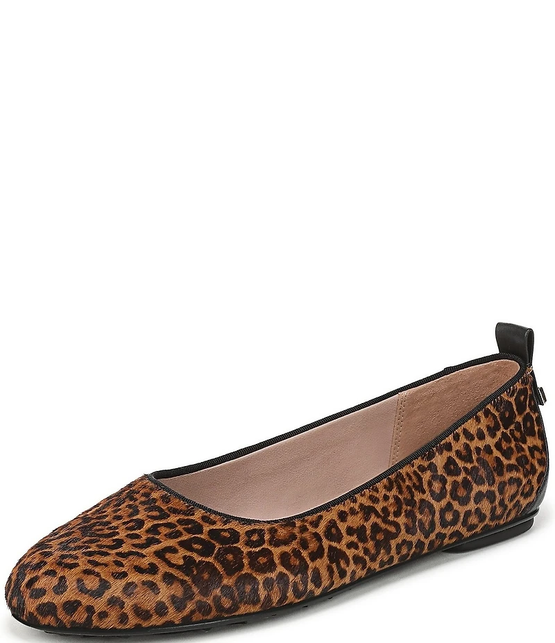 Naturalizer Ava Leopard Print Calf Hair Round Toe Ballet Flats