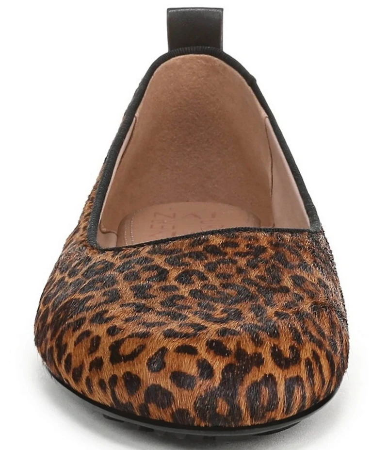 Naturalizer Ava Leopard Print Calf Hair Round Toe Ballet Flats