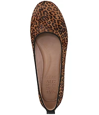 Naturalizer Ava Leopard Print Calf Hair Round Toe Ballet Flats