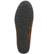 Naturalizer Ava Leopard Print Calf Hair Round Toe Ballet Flats