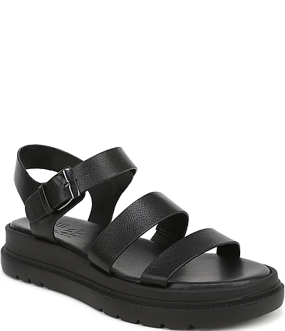 Naturalizer Avenue Tumbled Strappy Platform Casual Sandals