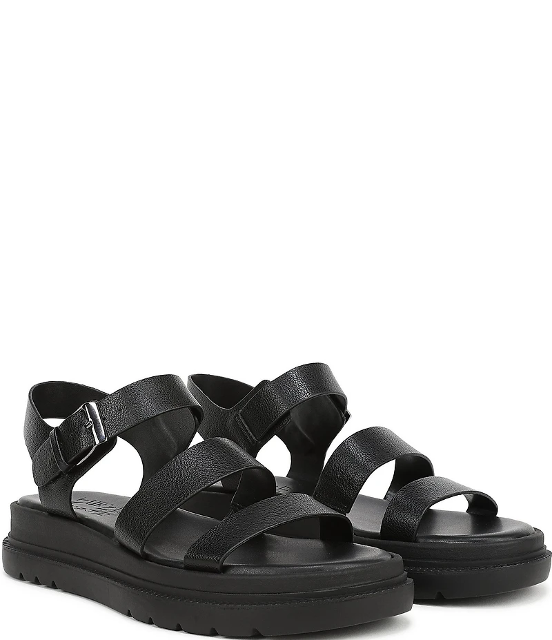 Naturalizer Avenue Tumbled Strappy Platform Casual Sandals