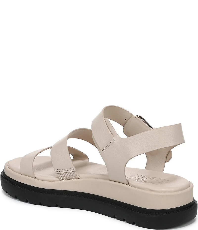 Naturalizer Avenue Tumbled Strappy Platform Casual Sandals