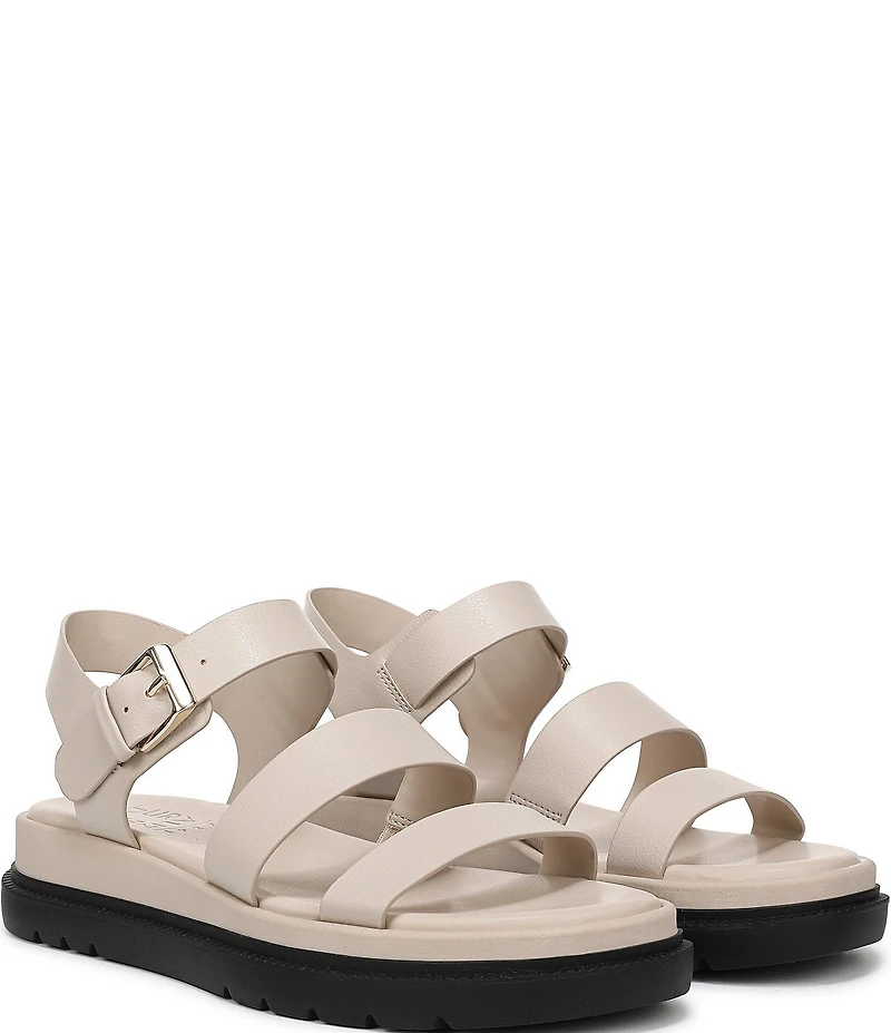 Naturalizer Avenue Tumbled Strappy Platform Casual Sandals