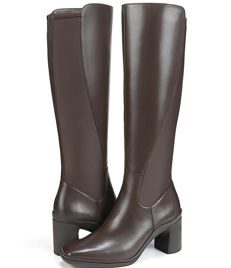 Naturalizer Axel 2 Weatherproof Leather Block Heel Tall Boots