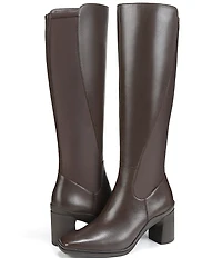 Naturalizer Axel 2 Weatherproof Leather Block Heel Tall Boots