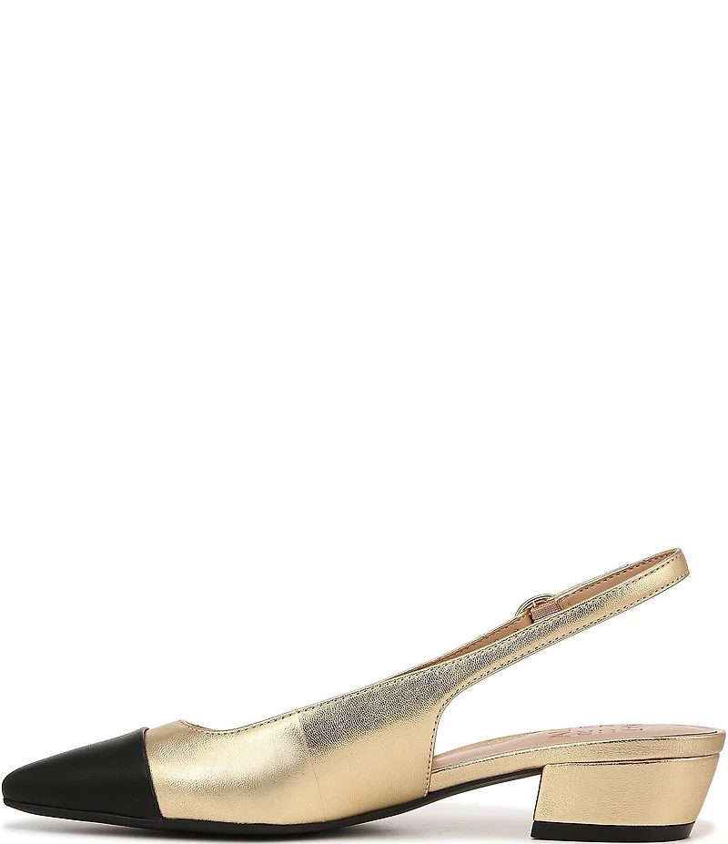 Naturalizer Banks Leather Cap Toe Slingback Dress Pumps