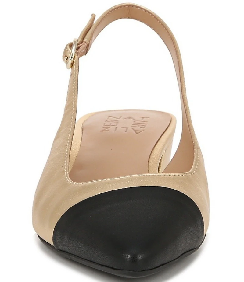 Naturalizer Banks Leather Cap Toe Slingback Dress Pumps