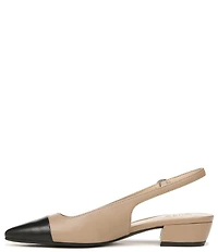 Naturalizer Banks Leather Cap Toe Slingback Dress Pumps