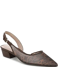 Naturalizer Banks Mesh Leopard Slingback Dress Pumps