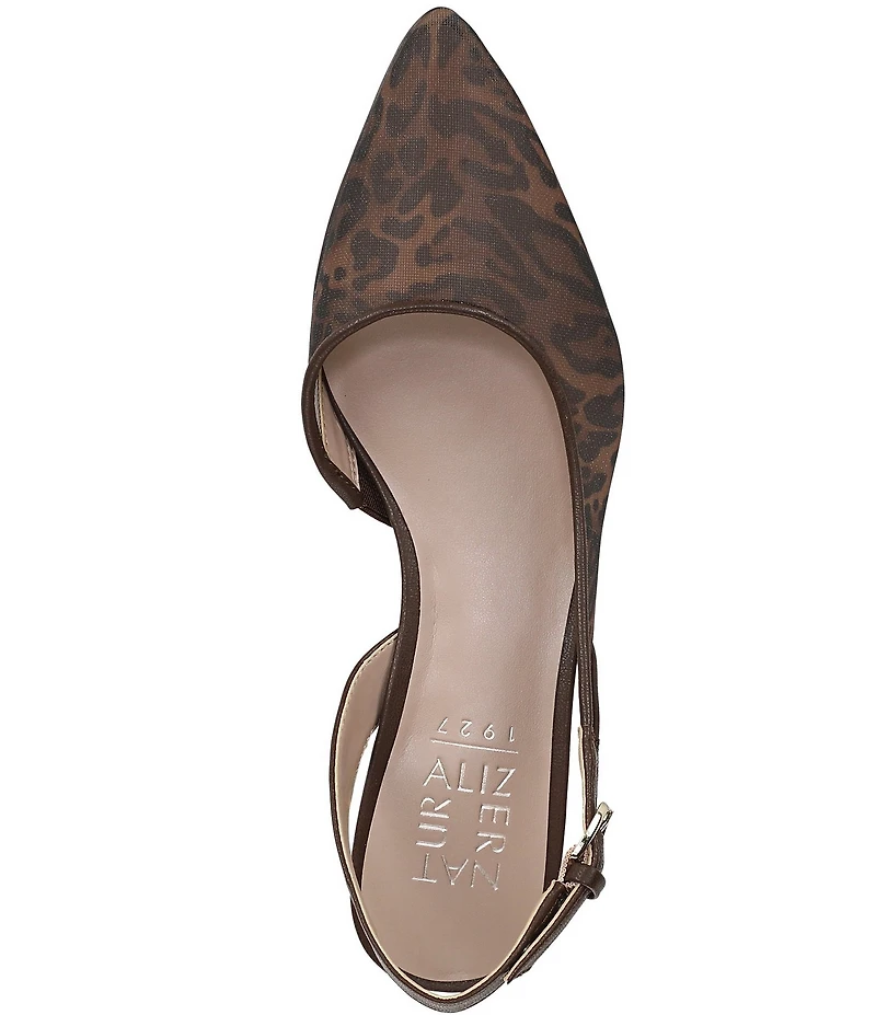 Naturalizer Banks Mesh Leopard Slingback Dress Pumps