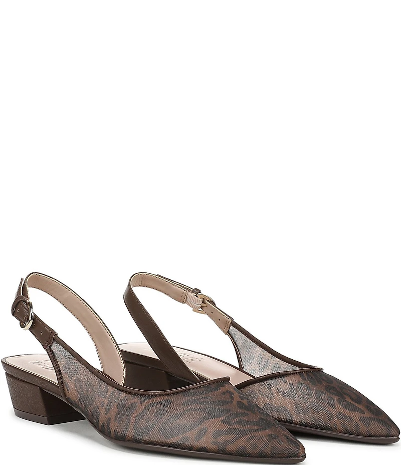 Naturalizer Banks Mesh Leopard Slingback Dress Pumps