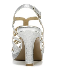 Naturalizer Baylor Glitter Strappy Dress Sandals