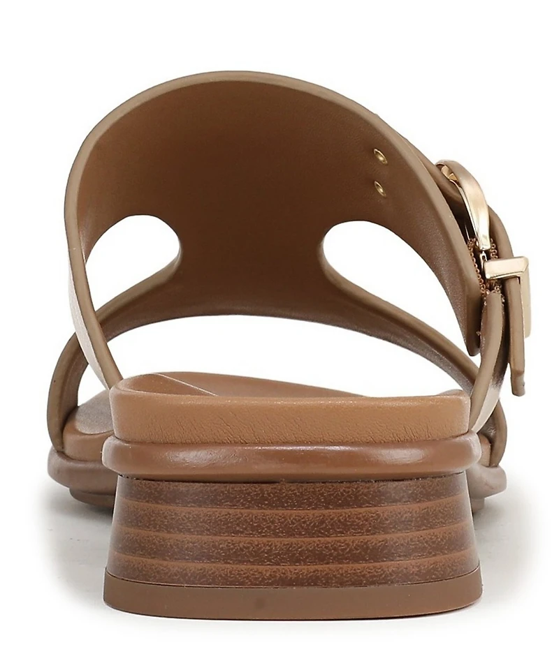 Naturalizer Beach Leather T-Strap Slide Sandals