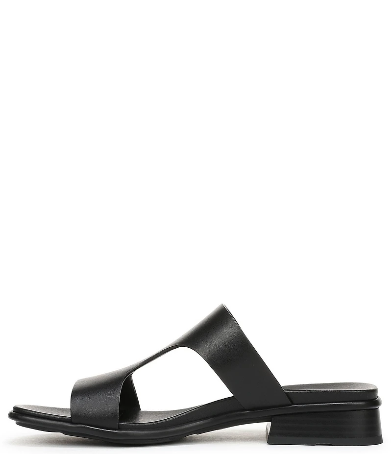 Naturalizer Beach Leather T-Strap Slide Sandals