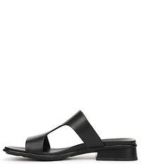 Naturalizer Beach Leather T-Strap Slide Sandals