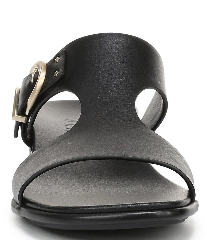 Naturalizer Beach Leather T-Strap Slide Sandals