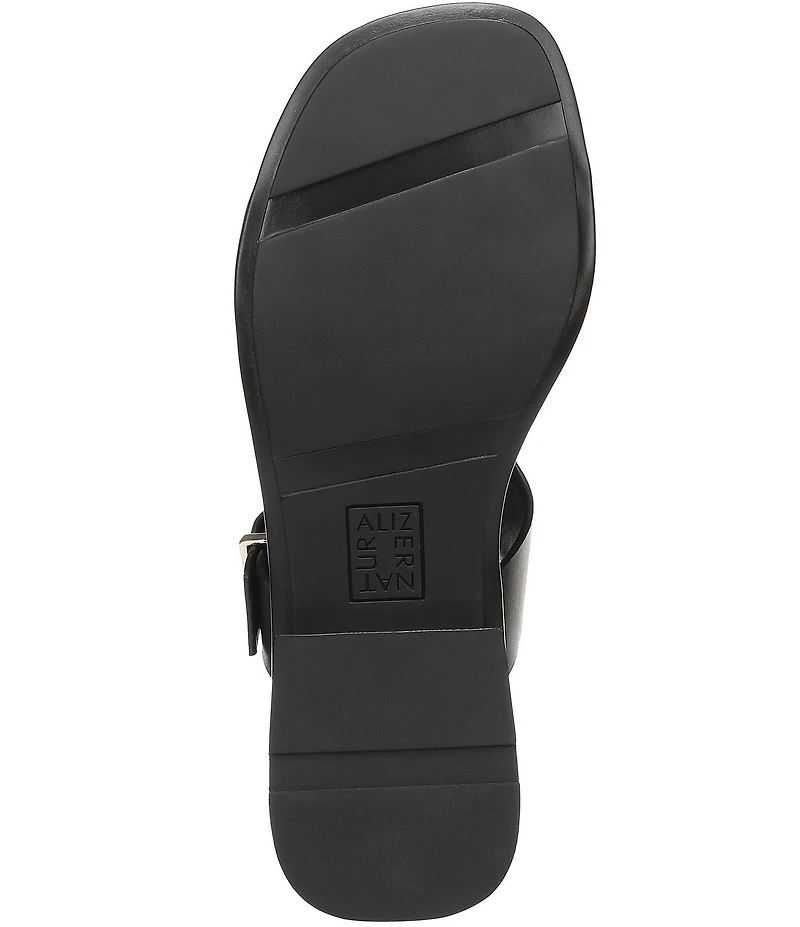 Naturalizer Beach Leather T-Strap Slide Sandals