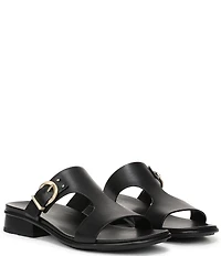 Naturalizer Beach Leather T-Strap Slide Sandals
