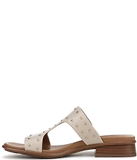 Naturalizer Beach Studded Leather T-Strap Slide Sandals
