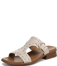 Naturalizer Beach Studded Leather T-Strap Slide Sandals
