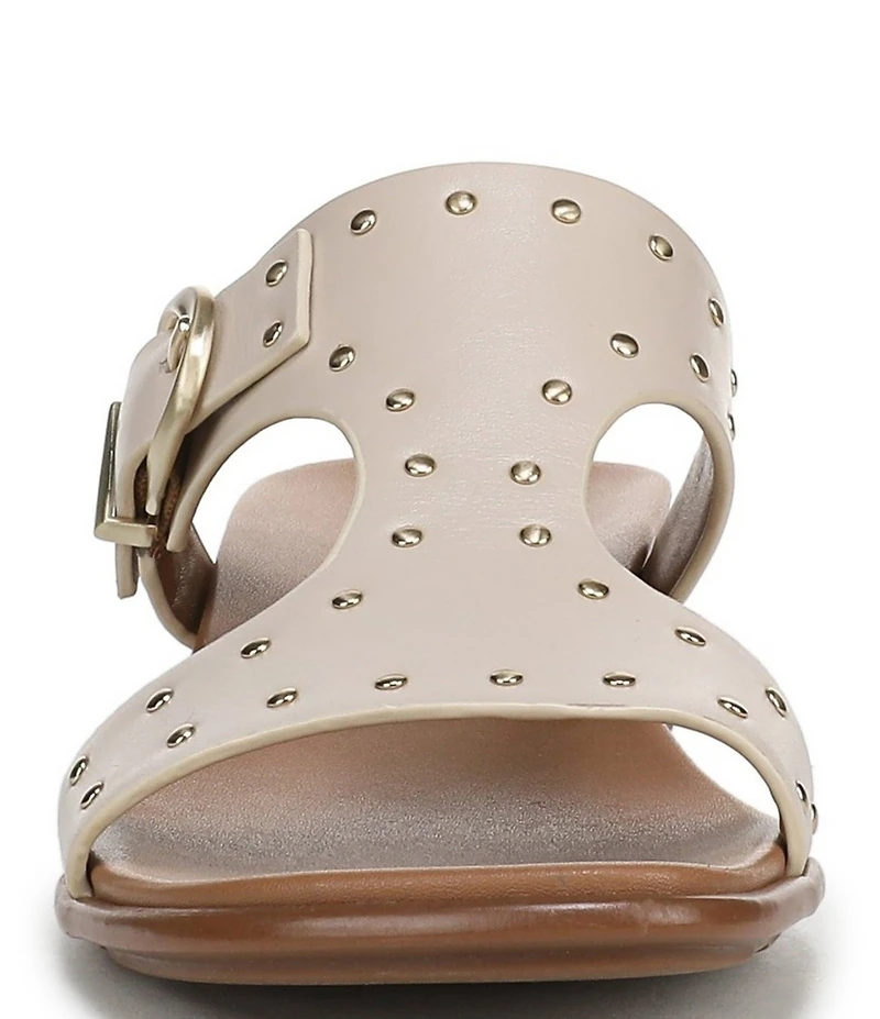 Naturalizer Beach Studded Leather T-Strap Slide Sandals