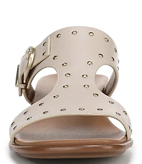 Naturalizer Beach Studded Leather T-Strap Slide Sandals