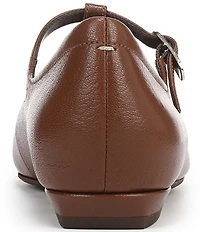 Naturalizer Bella Leather Square Toe T-Strap Mary Jane Flats