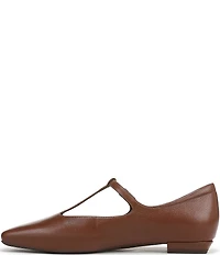 Naturalizer Bella Leather Square Toe T-Strap Mary Jane Flats