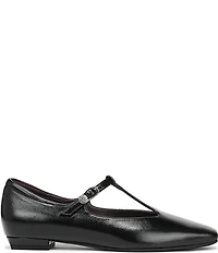 Naturalizer Bella Leather Square Toe T-Strap Mary Jane Flats