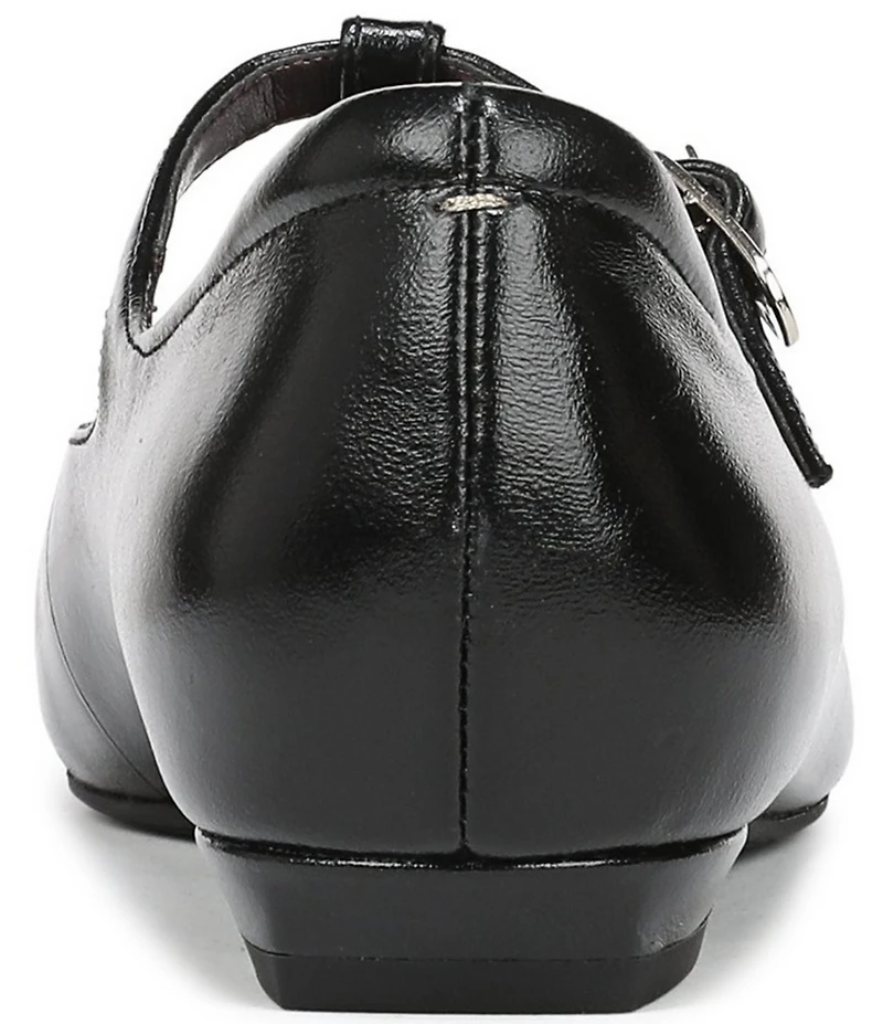 Naturalizer Bella Leather Square Toe T-Strap Mary Jane Flats