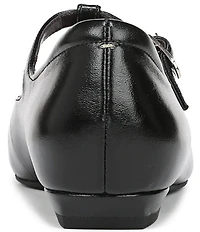 Naturalizer Bella Leather Square Toe T-Strap Mary Jane Flats