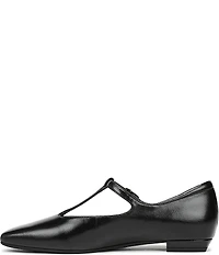 Naturalizer Bella Leather Square Toe T-Strap Mary Jane Flats