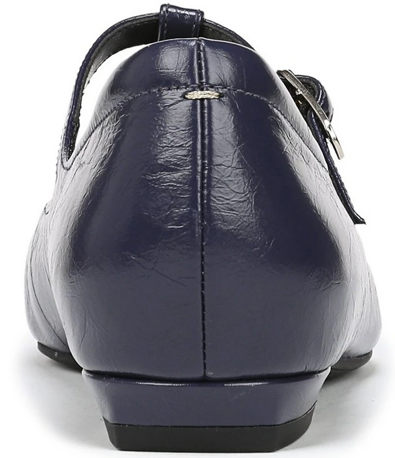 Naturalizer Bella Leather Square Toe T-Strap Mary Jane Flats