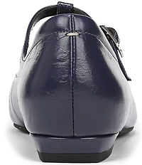 Naturalizer Bella Leather Square Toe T-Strap Mary Jane Flats