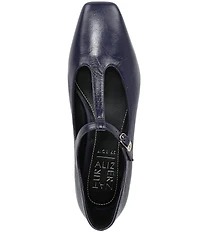 Naturalizer Bella Leather Square Toe T-Strap Mary Jane Flats