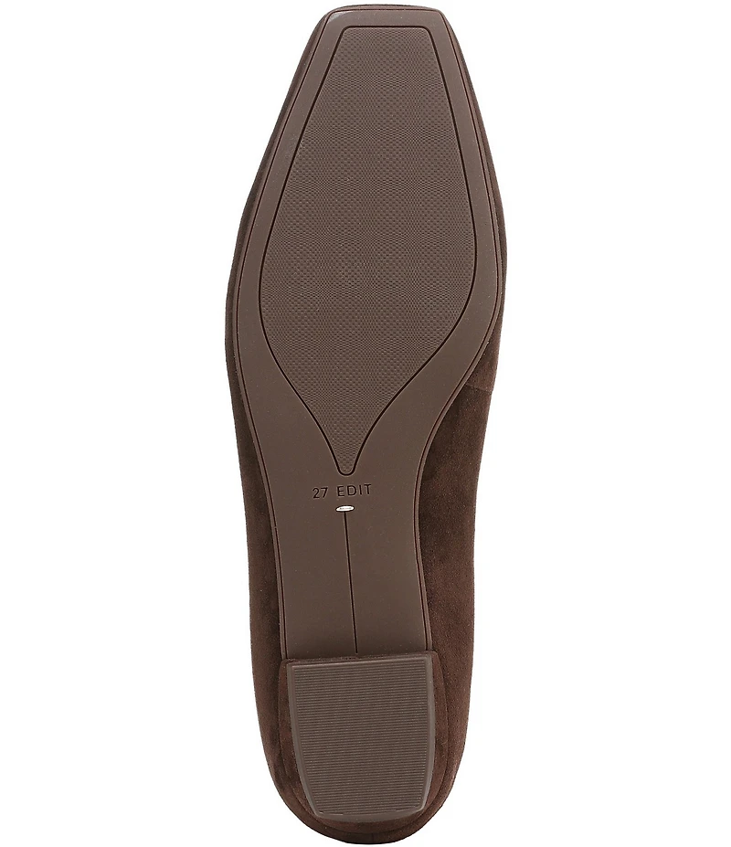 Naturalizer Bella Suede Square Toe T-Strap Mary Jane Flats