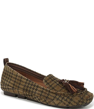 Naturalizer Betsy Suede Houndstooth Tassel Loafers