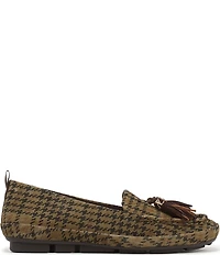 Naturalizer Betsy Suede Houndstooth Tassel Loafers